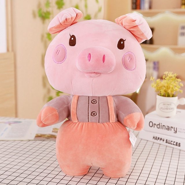 Overalls Piggy in Grey Suspenders Plush โ photo 2