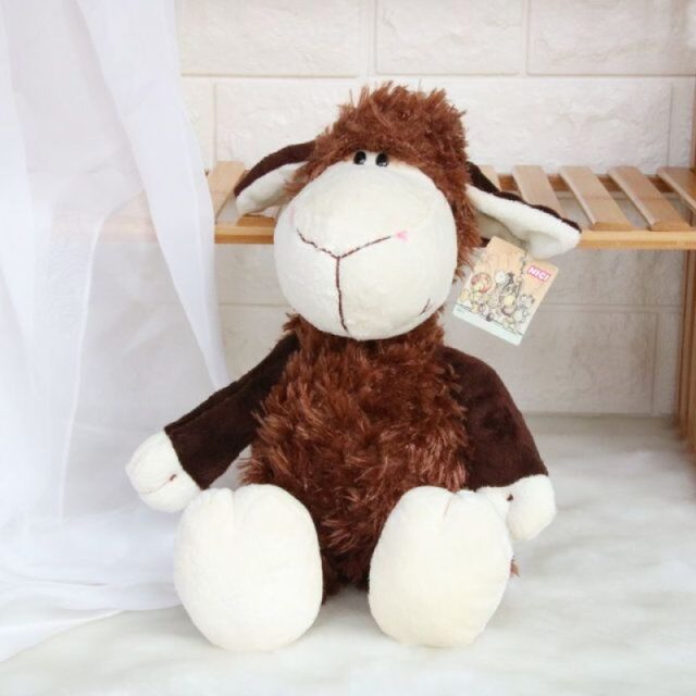 Chocolate Curly Sheep Plush