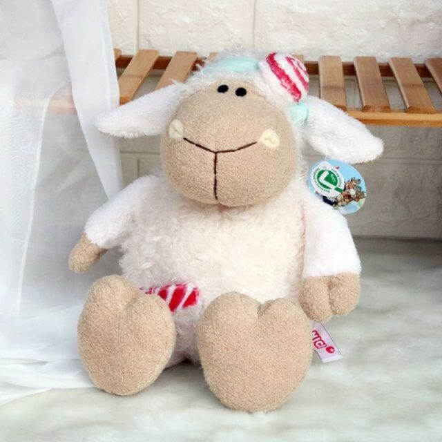 Cozy White Sheep Plush with Nightcap
