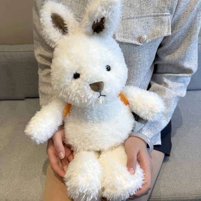 Fluffy White Bunny Plush 35cm