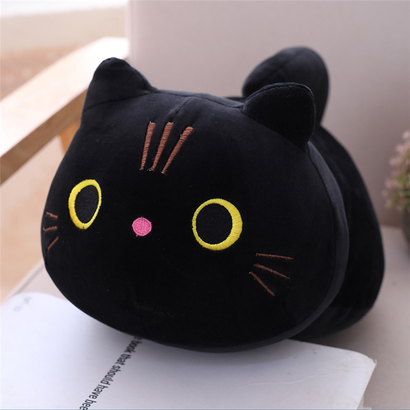 Chubby Grey Cat Plush Pillow — photo 2