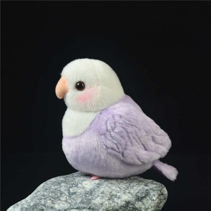 Realistic Lilac Parrotlet Bird Plush