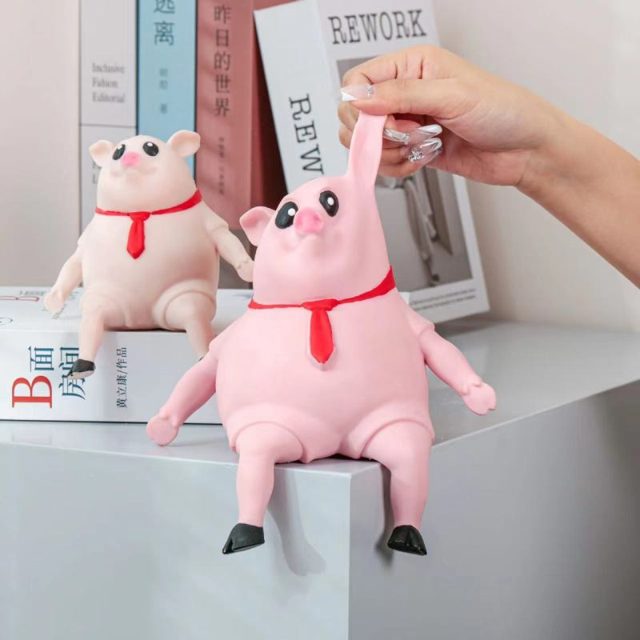 Pink Piggy in a Red Tie Squishy โ photo 6