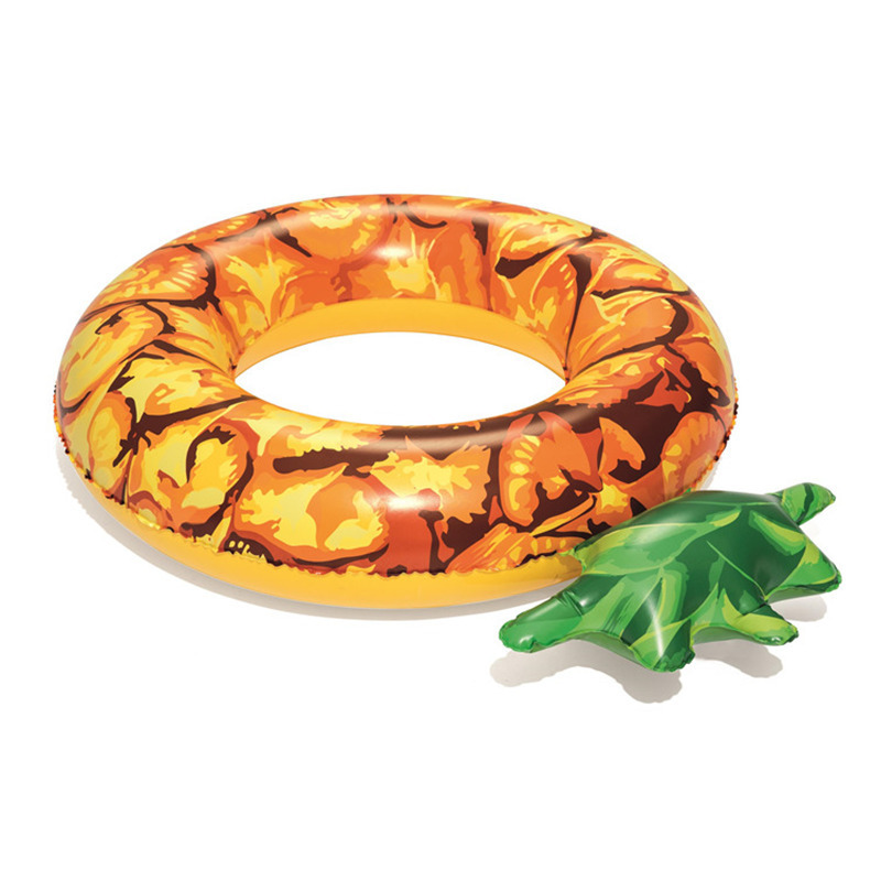 Pineapple Inflatable Swim Ring with Leaf Top