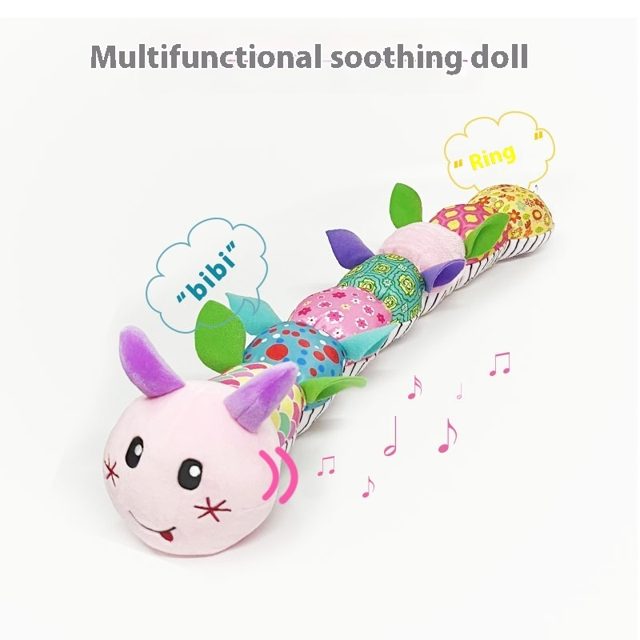Pink Musical Caterpillar Soother Plush