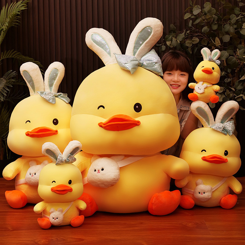 Cute Duck Plush With Rabbit Ears — photo 2