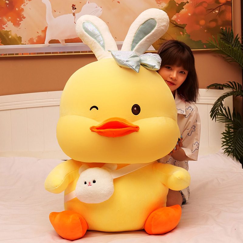 Cute Duck Plush With Rabbit Ears
