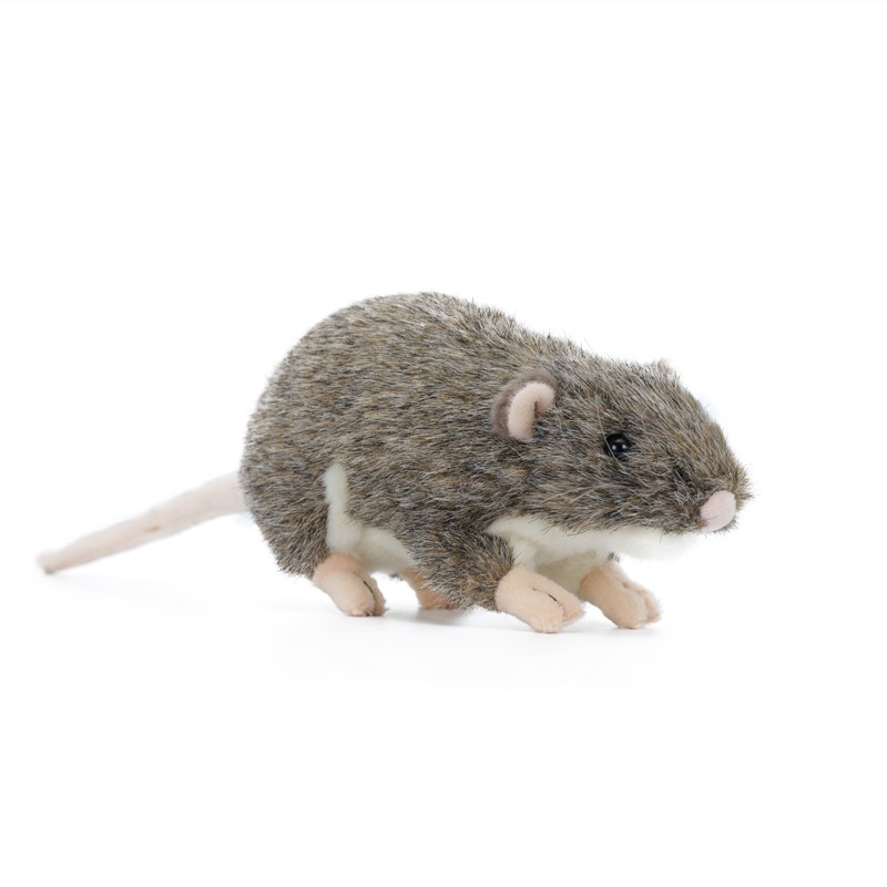 Realistic Gray Rat Plush