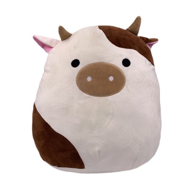 Round Cow Pillow Plush With Horns โ photo 2
