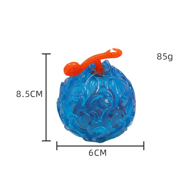 Icy Blue Swirl Fruit Squeeze Ball