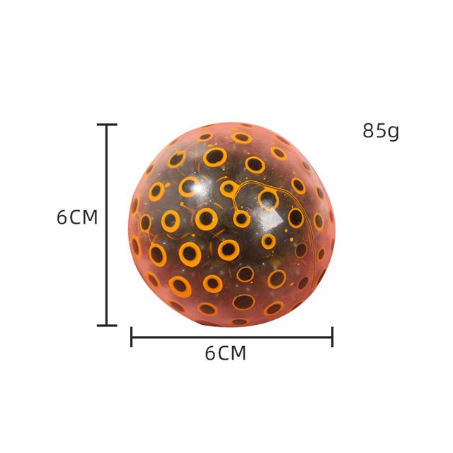 Orange Water-Bead Squeeze Ball