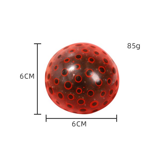 Red Water-Bead Squeeze Ball