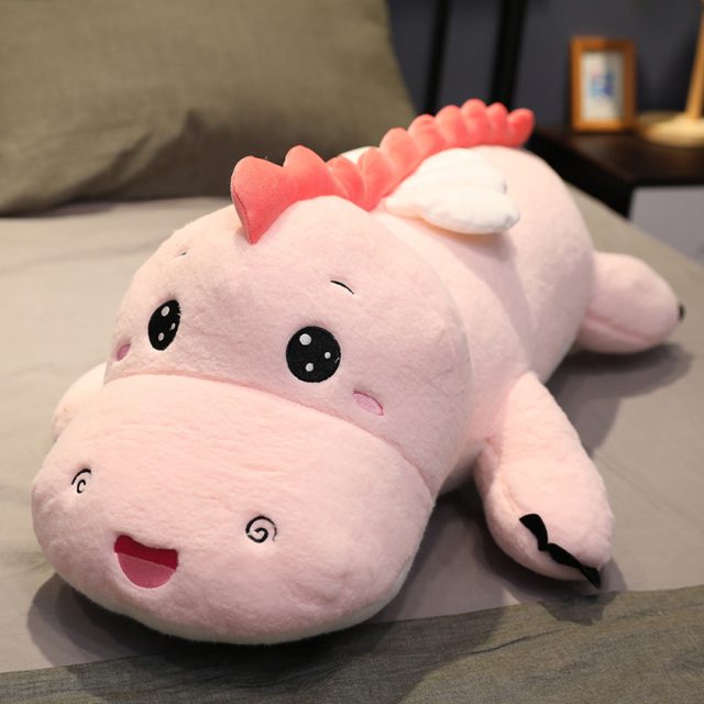 Grumpy-Cute Dino Body Pillow Plush โ photo 3