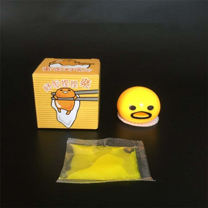Barfing Egg Yolk Squeeze Prank Toy
