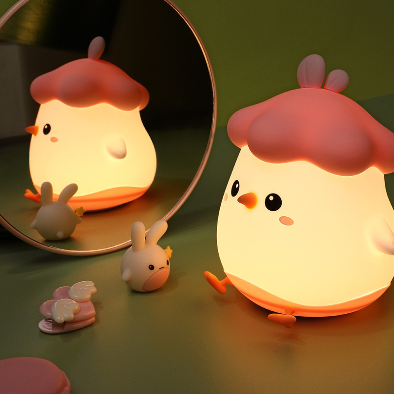 Chick Silicone Night Light with Leaf Hat โ photo 2