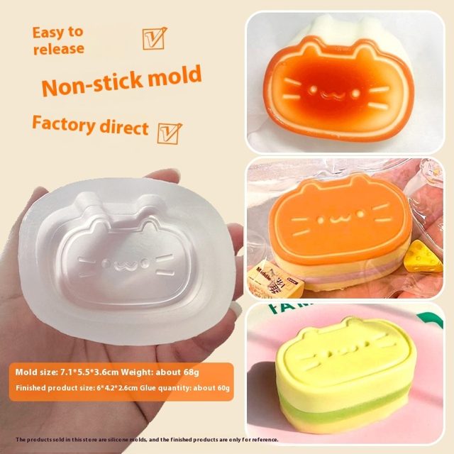 Sleepy Kitty Cake Silicone Mold