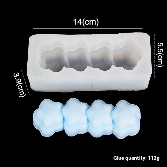 Puffy Star Cloud Bar Silicone Mold