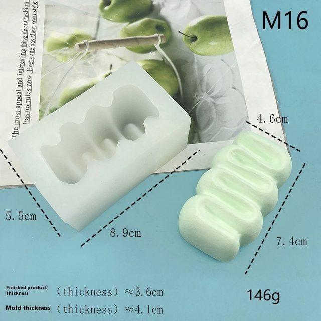 Triple-Bump Cream Strip Silicone Mold