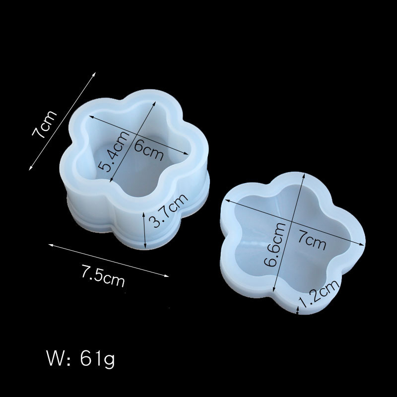 Faceted Trinket Jar with Lid Silicone Resin Mold โ photo 6