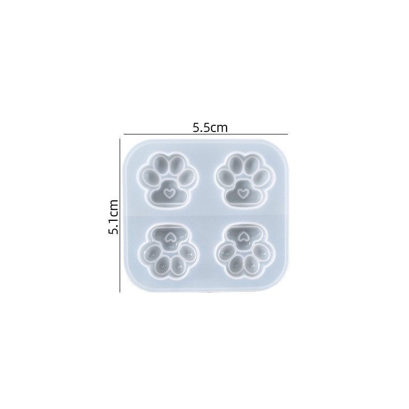 Cat Paw Print Resin Casting Mold (4 Paws) โ photo 2