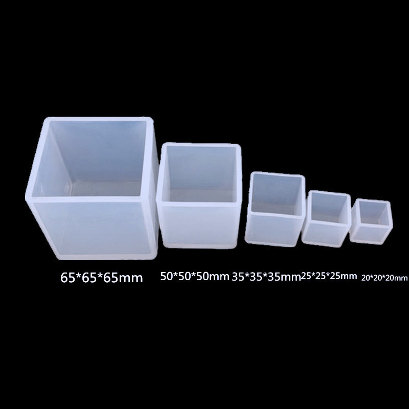 Cube Silicone Resin Molds, 5 Sizes