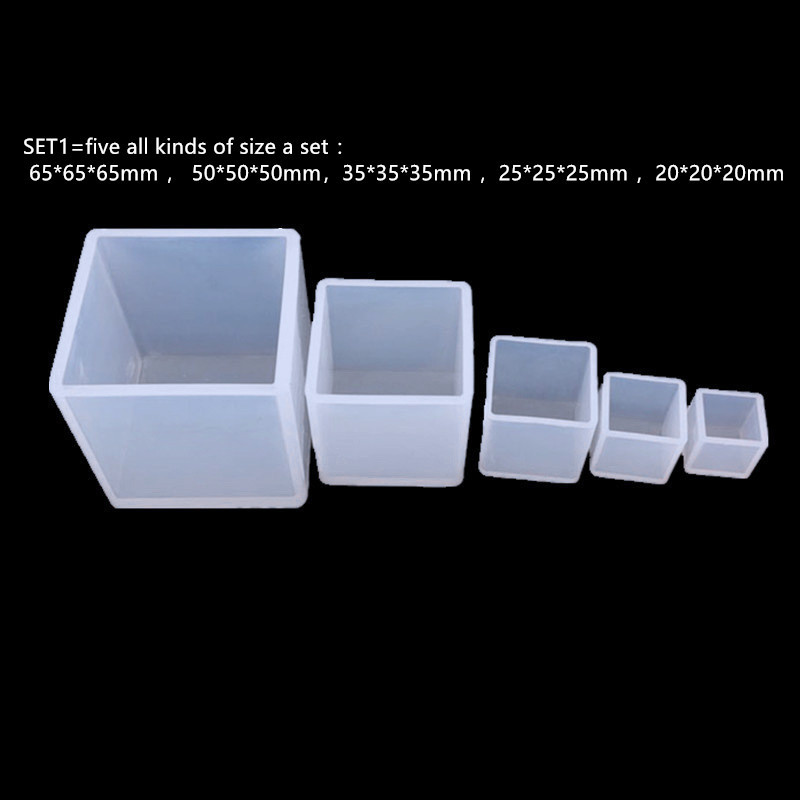 Cube Silicone Resin Molds, 5 Sizes — photo 2