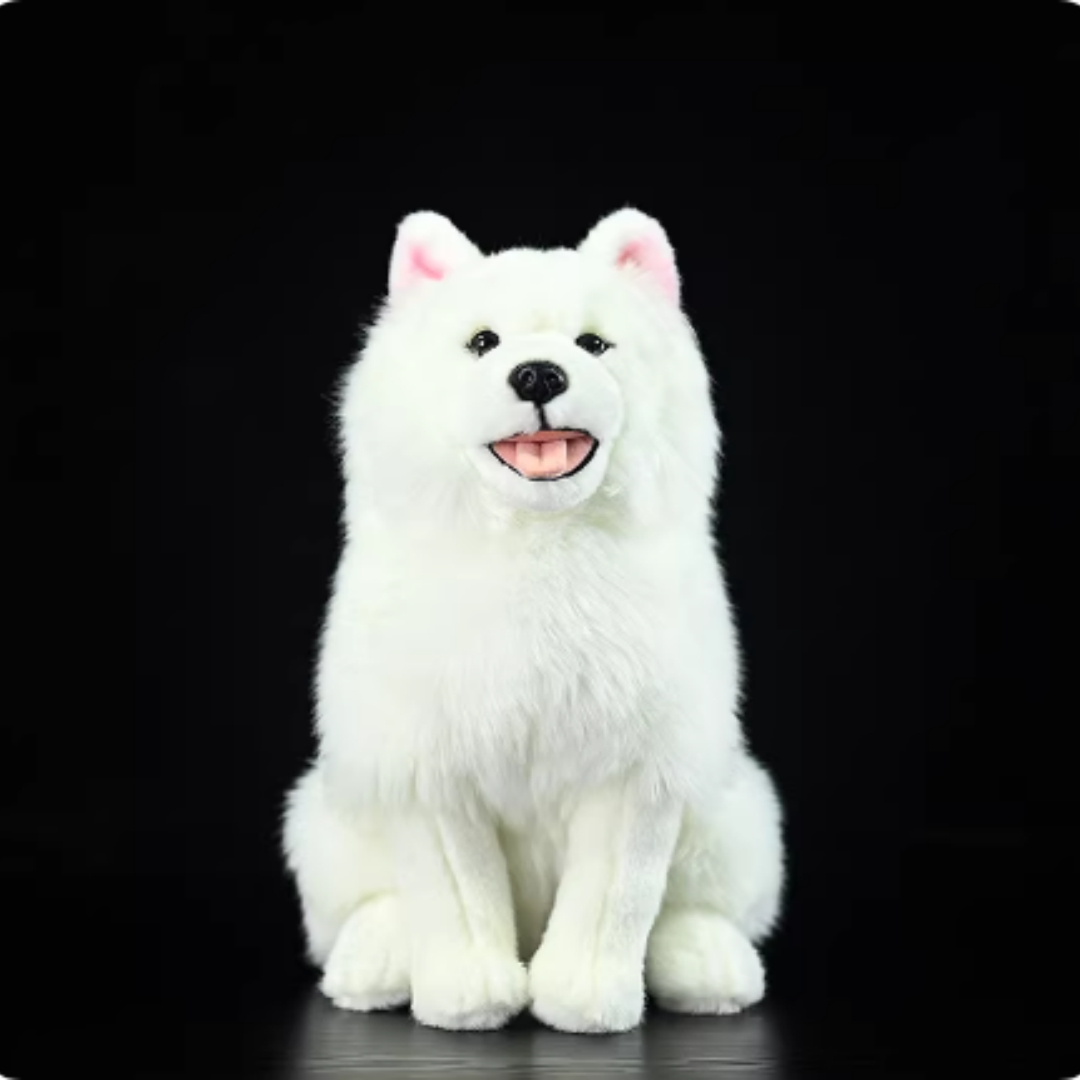 Realistic Fluffy Samoyed Dog Plush โ photo 2