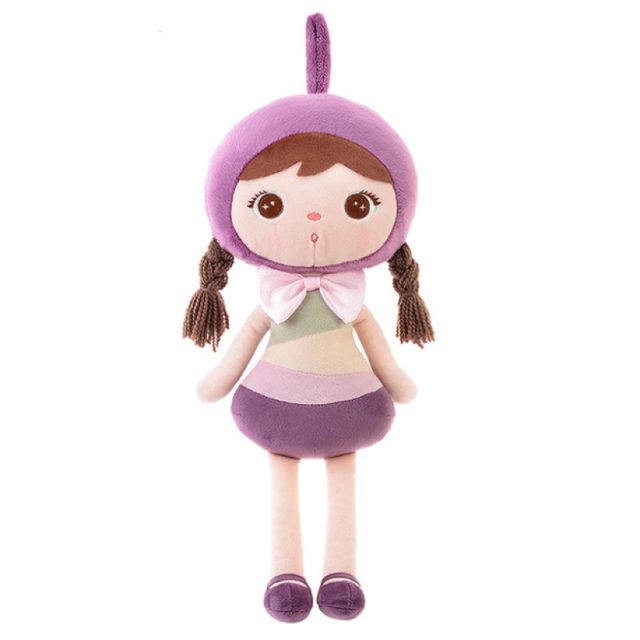 Braided Purple Hood Girl Doll Plush