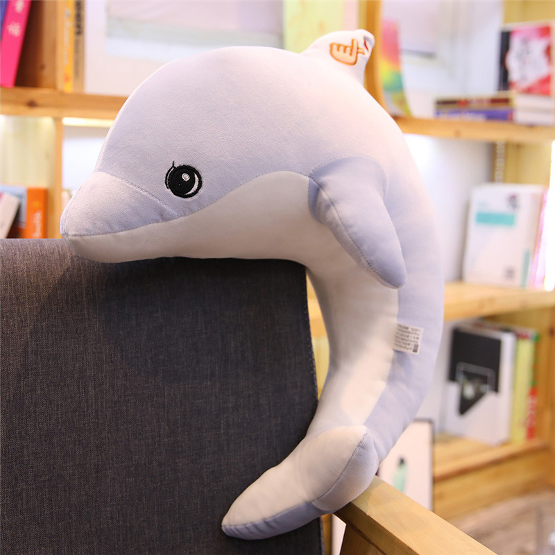 Large Curved Dolphin Plush