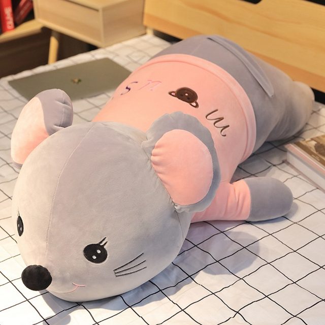 Wide-Eyed Mouse Cuddle Pillow Plush โ photo 3