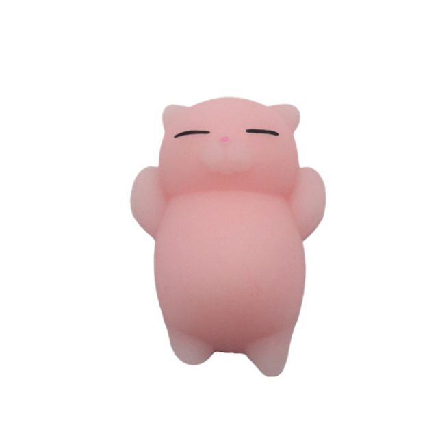 Pink Sleepy Kitty Mochi Squishy