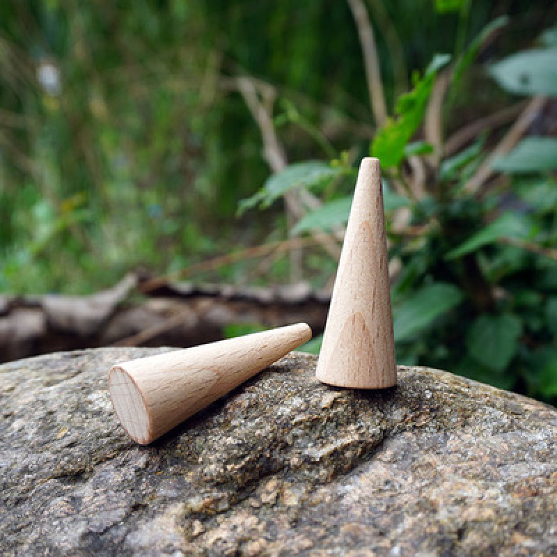 Wooden Craft Cones, Set of 2