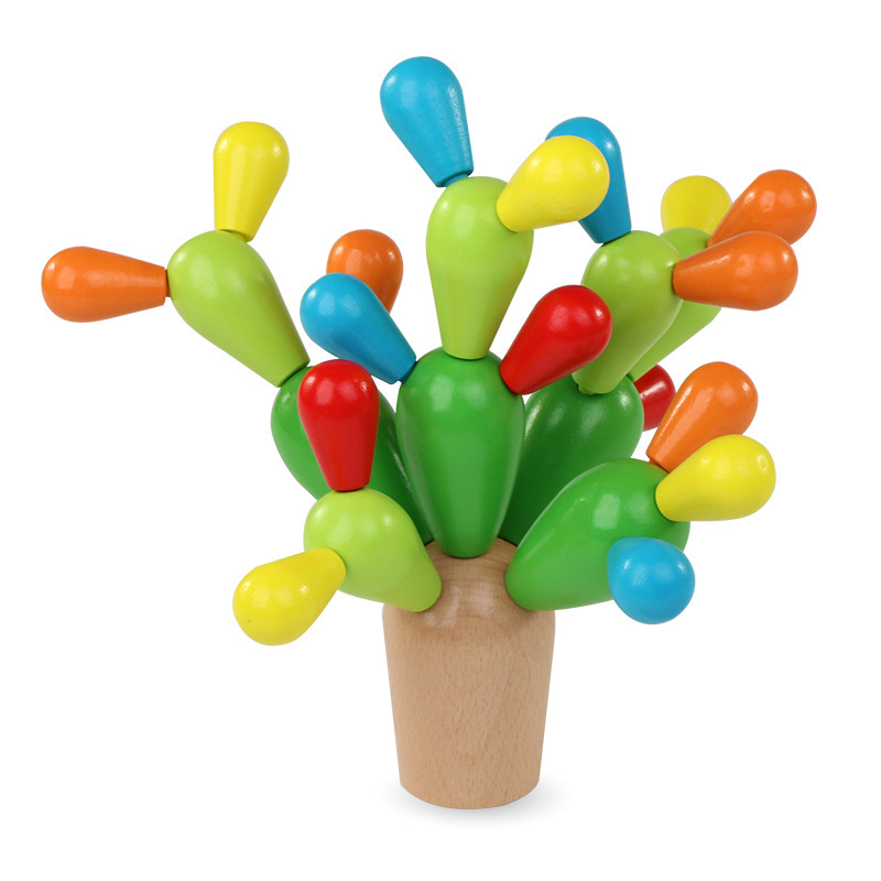 Wooden Balancing Cactus Stacking Toy โ photo 3