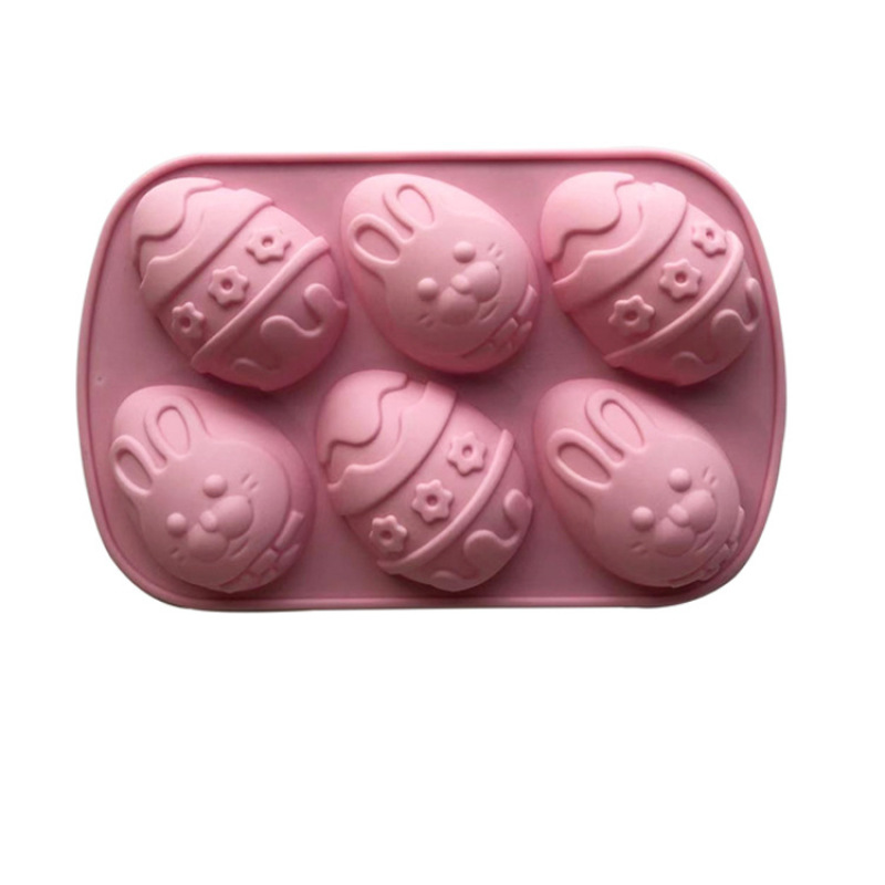 Easter Egg & Bunny 6-Cavity Silicone Mold