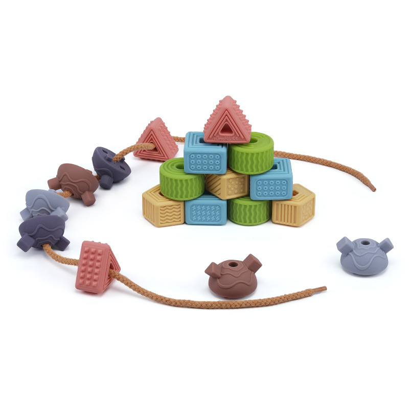 Soft Textured Sensory Stacking Blocks (Baby) โ photo 6