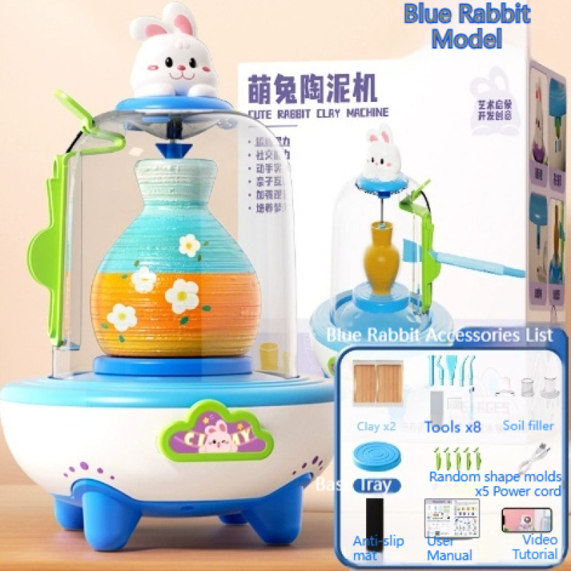 Cute Rabbit Electric Clay Pottery Wheel Kit โ photo 2