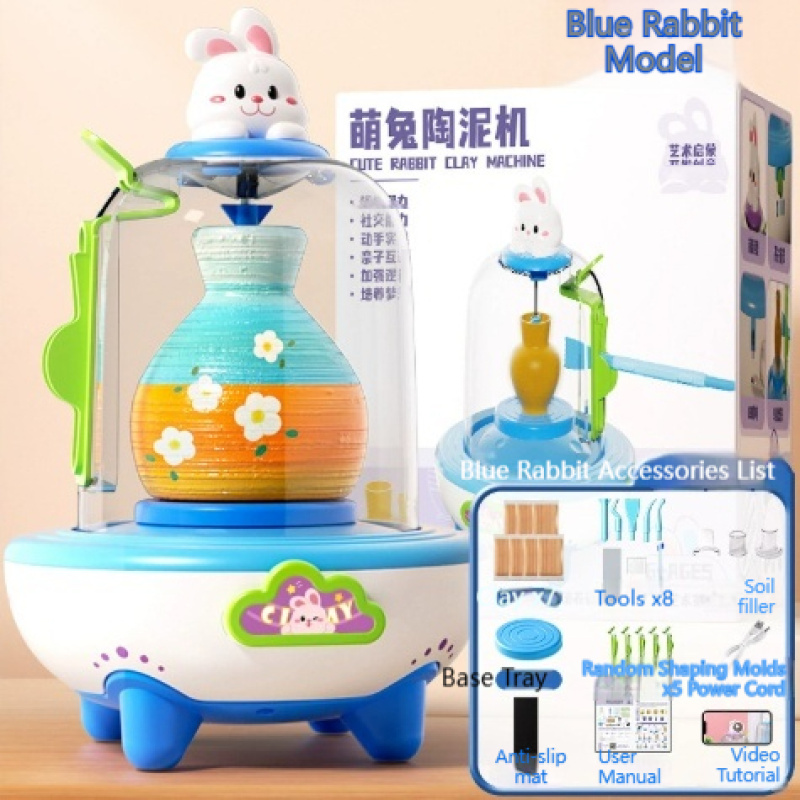 Cute Rabbit Electric Clay Pottery Wheel Kit โ photo 4