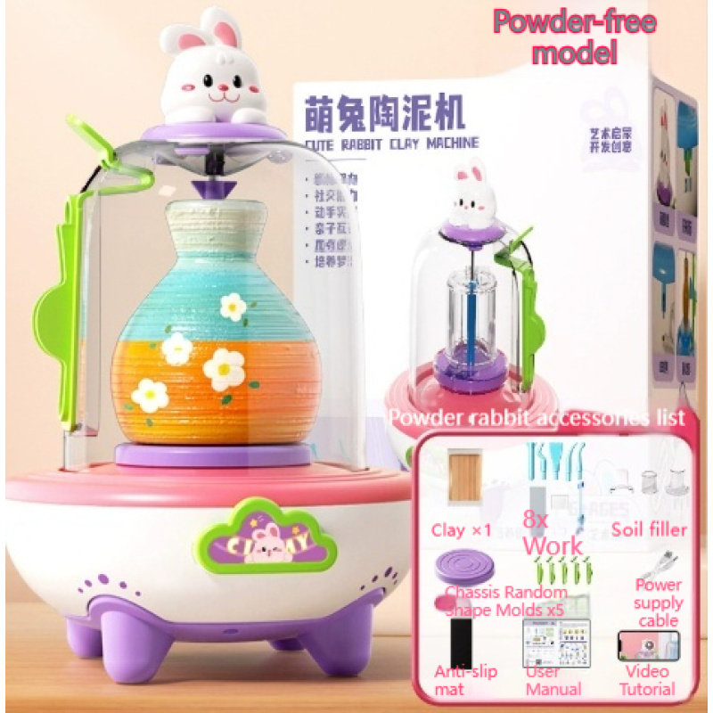 Cute Rabbit Electric Clay Pottery Wheel Kit โ photo 5