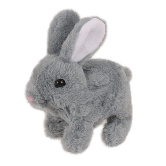 Walking Gray Bunny Electronic Plush Toy