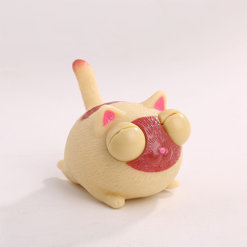Pop-Eye Chubby Cat Squeeze Toy