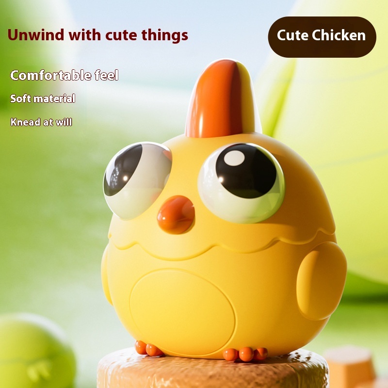 Pop-Eye Chicken Squeeze Stress Toy