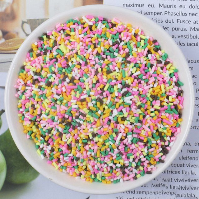 Rainbow Sprinkle Polymer Clay Slime Sprinkles โ photo 4