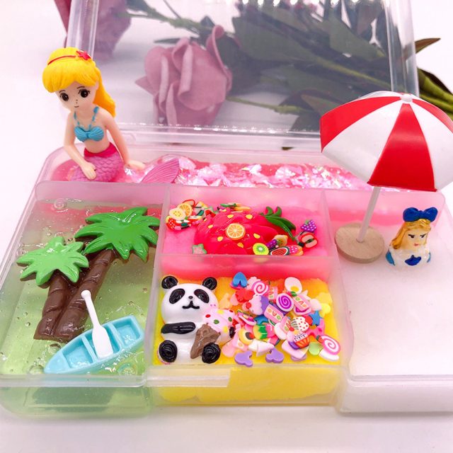 Mermaid Beach 3-Grid Slime Kit, Red Umbrella