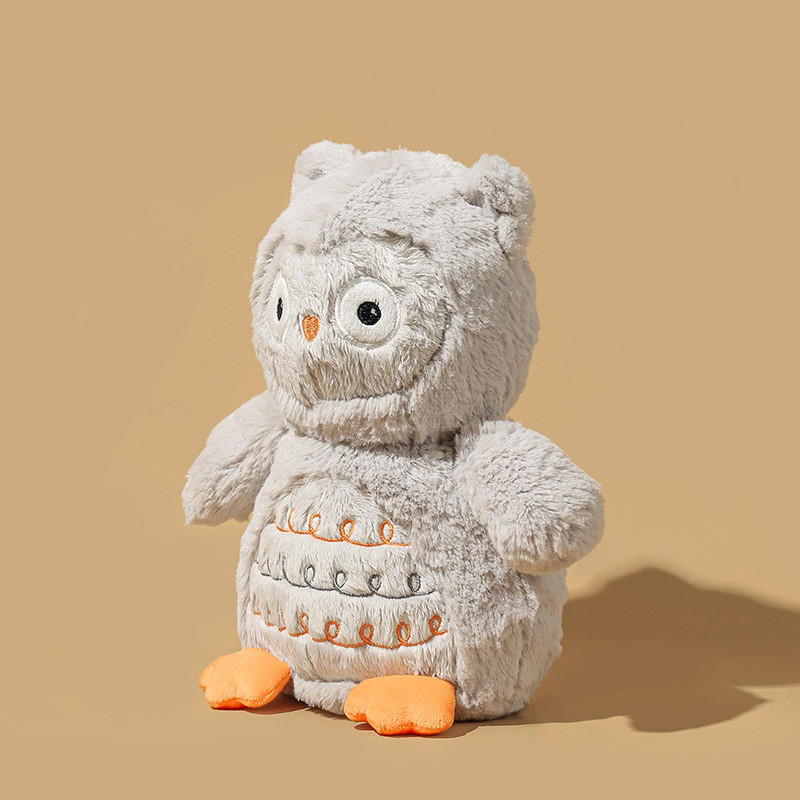 Fluffy Gray Owl Plush