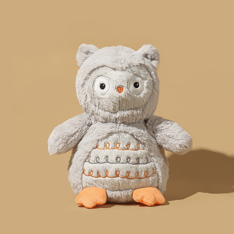 Fluffy Gray Owl Plush โ photo 4