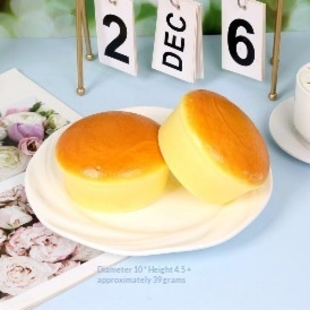 Soft Golden Brioche Bun Squishy