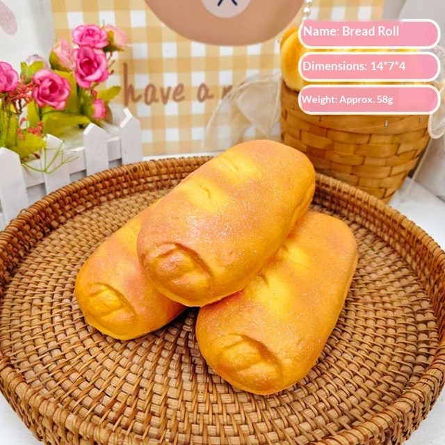 Golden Bread Roll Squishy