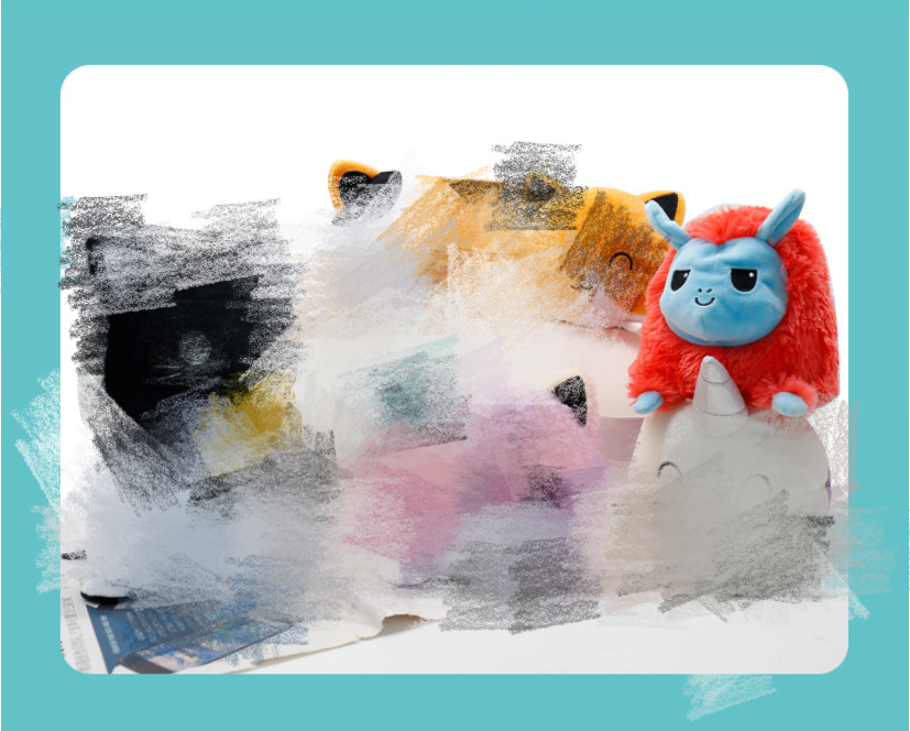 Mood-Flip Fuzzy Monster Plush โ photo 3