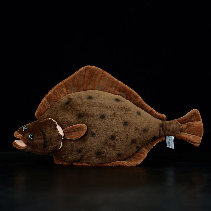 Realistic Flounder Flatfish Plush