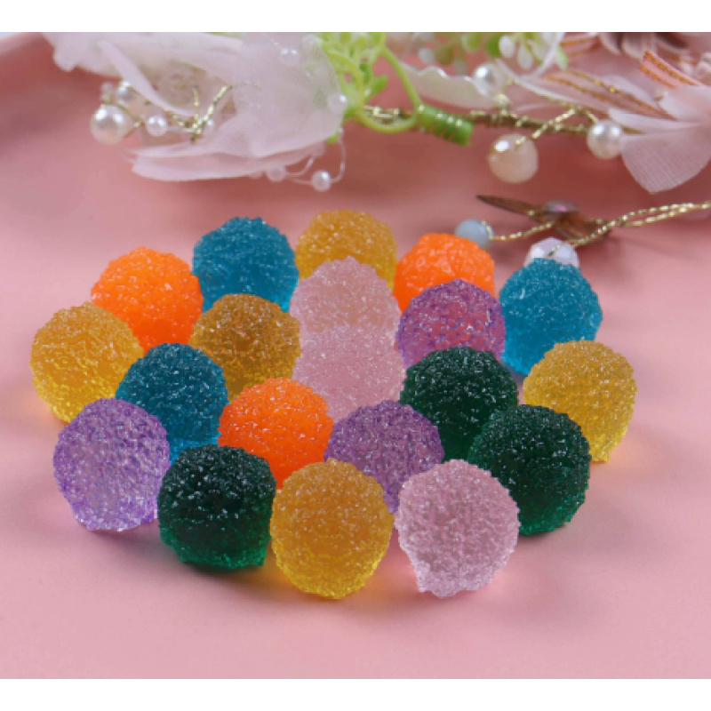 Sugar-Coated Gummy Drop Resin Charms (Craft)